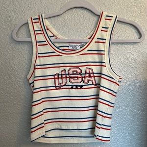 Kohls striped USA tank top